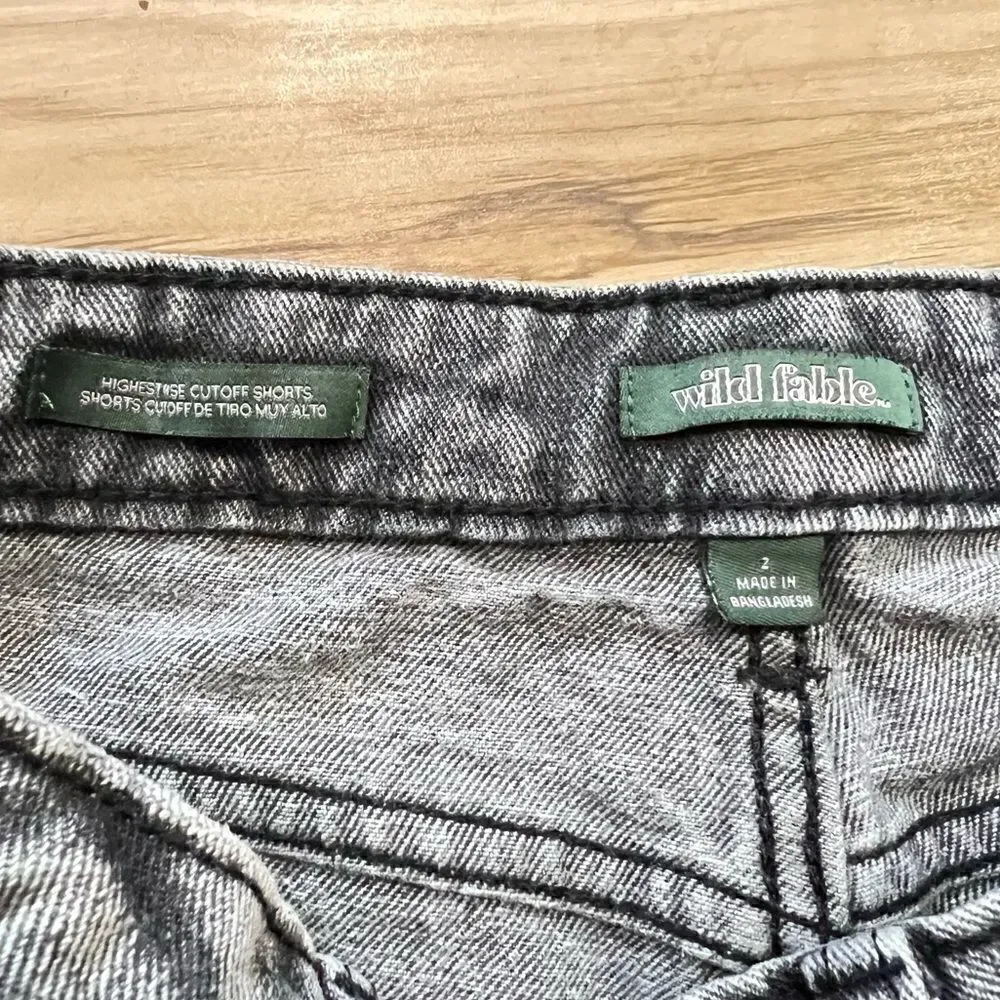 Wild Fable Acid Wash Highest Rise Cutoff Shorts Women’s 2
